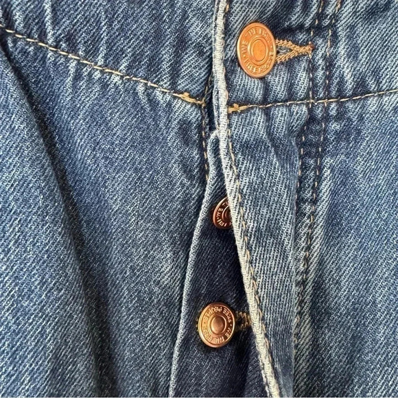 New Free People All Star Pull On Wide Leg Baggy Low Slung Jeans Cargo Medium - Picture 12 of 14